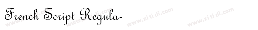 French Script Regula字体转换